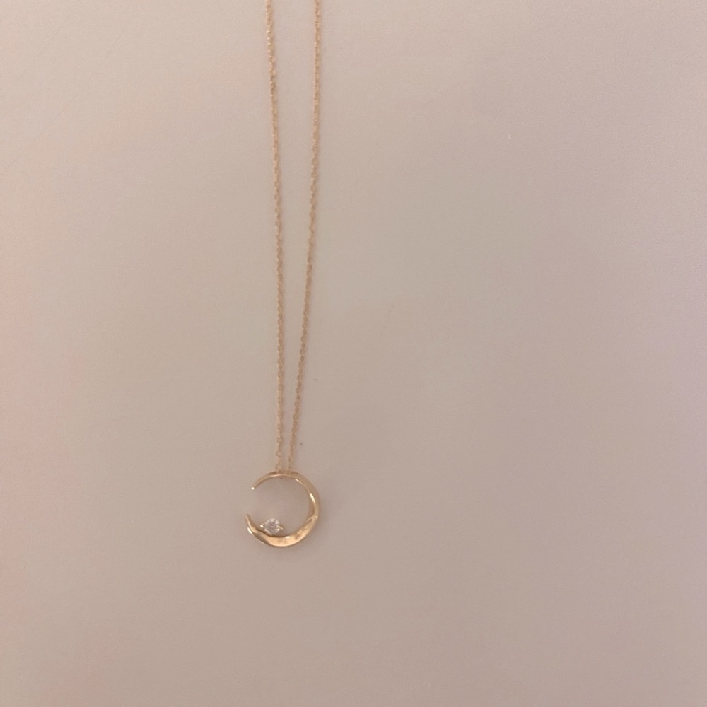 STAR JEWELRY 18K Gold Diamond Moonlight Necklace